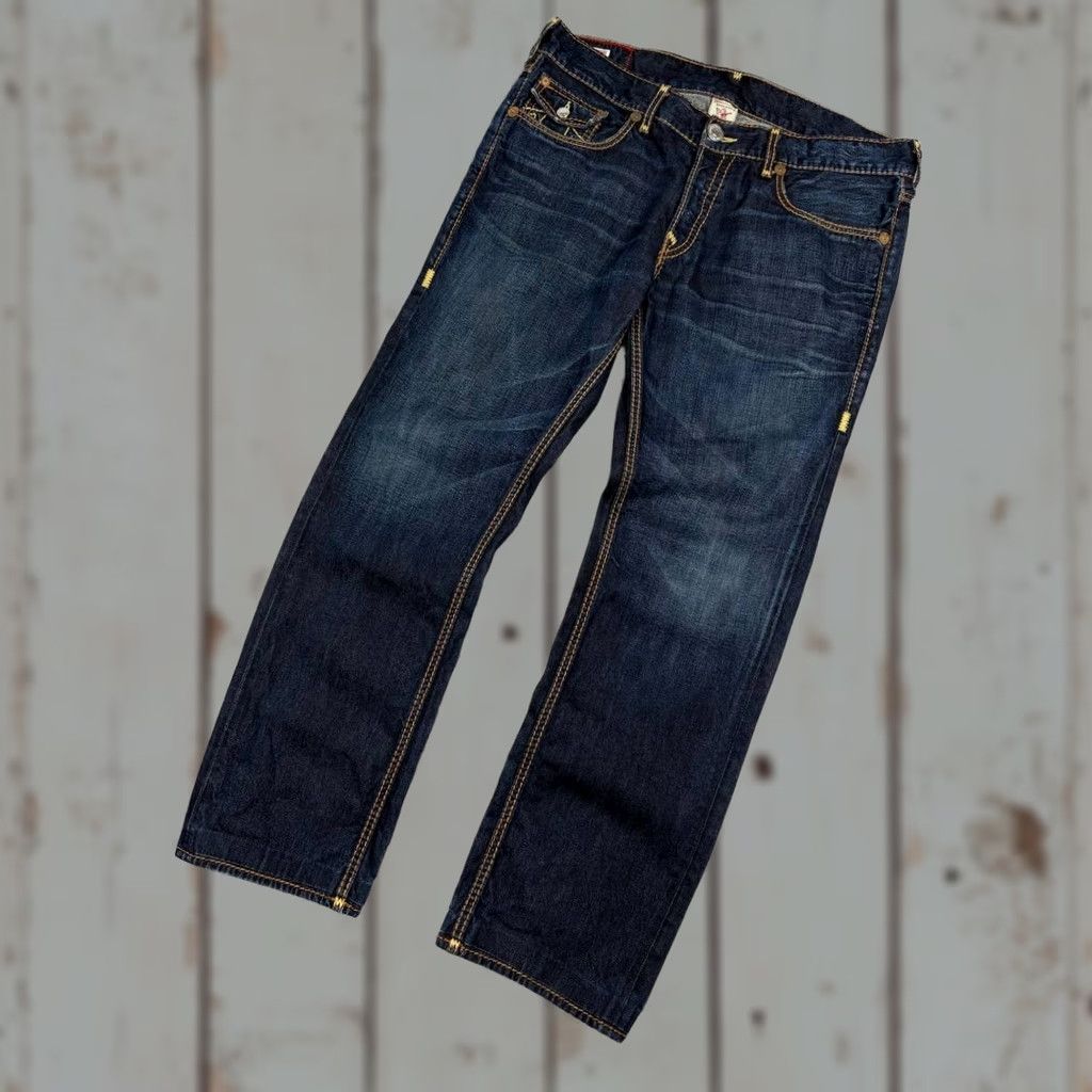 True Religion VINTAGE True Religion Denim Jeans Men Size 38 Blue Baggy 5-Pocket Design Cotton Straight Jeans World Tour Size US 38 / EU 54 - 1 Thumbnail