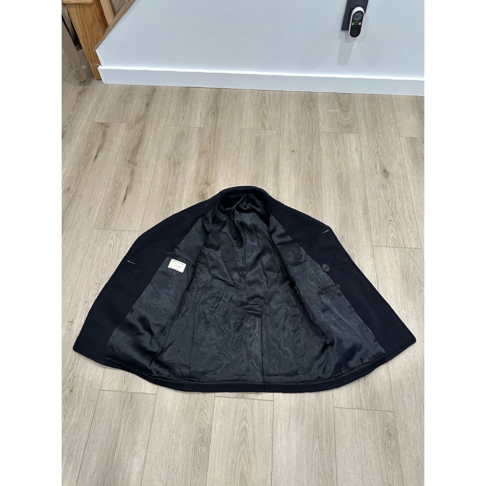 Vintage VINTAGE Kersey US Navy Peacoat 36R Wool Black Double-Breasted Navy Mens Coat Pockets Sailor Style Size US XXS / EU 40 - 6 Thumbnail