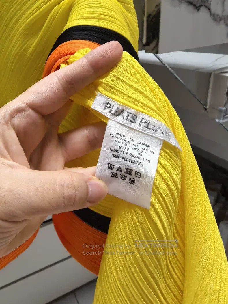 Issey Miyake Issey Miyake Horizontal Striped Yellow Patchwork Top Size M / US 6-8 / IT 42-44 - 3 Thumbnail