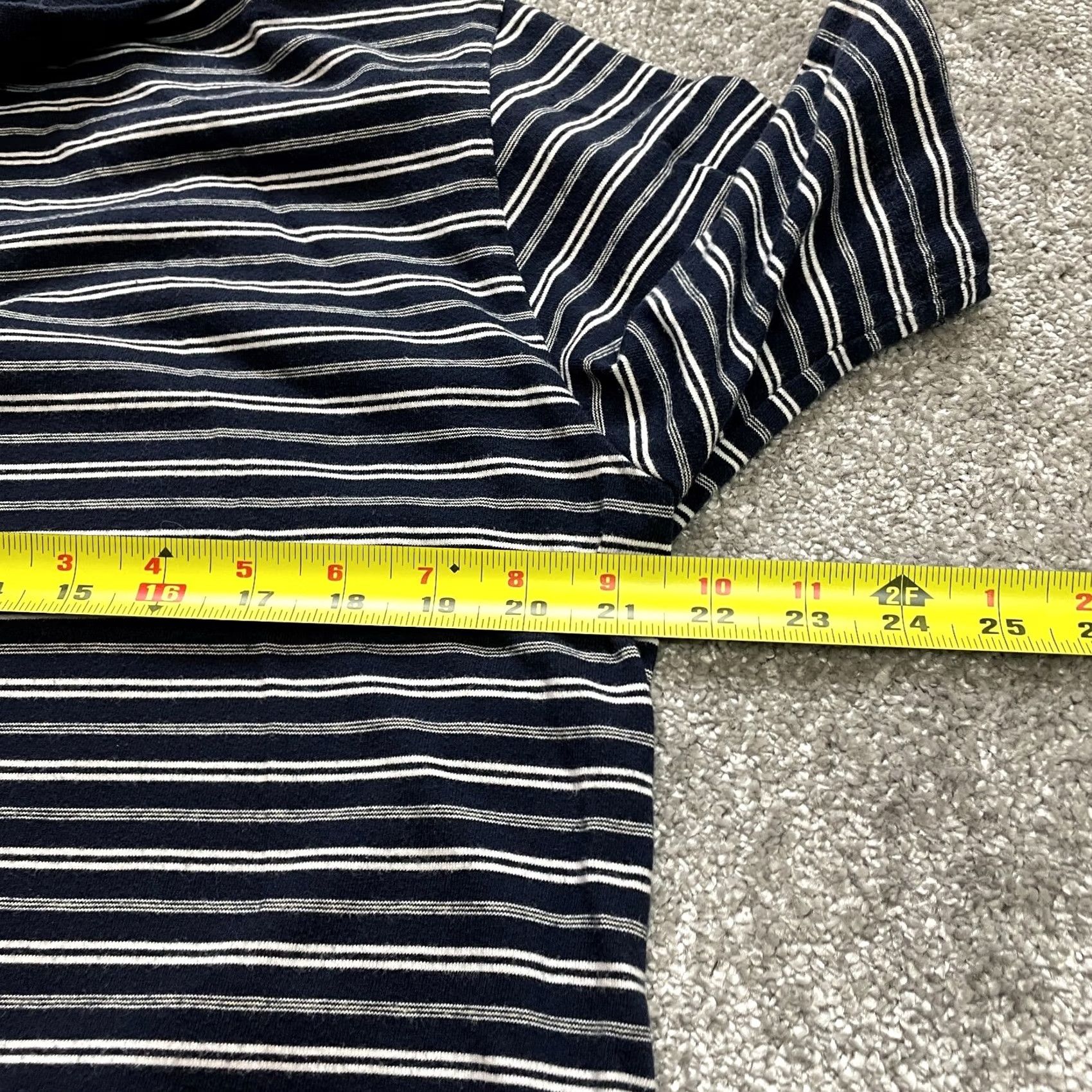 Basic Editions VINTAGE Basic Editions Polo Shirt Mens L Blue Striped Golf Rugby Preppy Collared Shirt Size US L / EU 52-54 / 3 - 6 Thumbnail