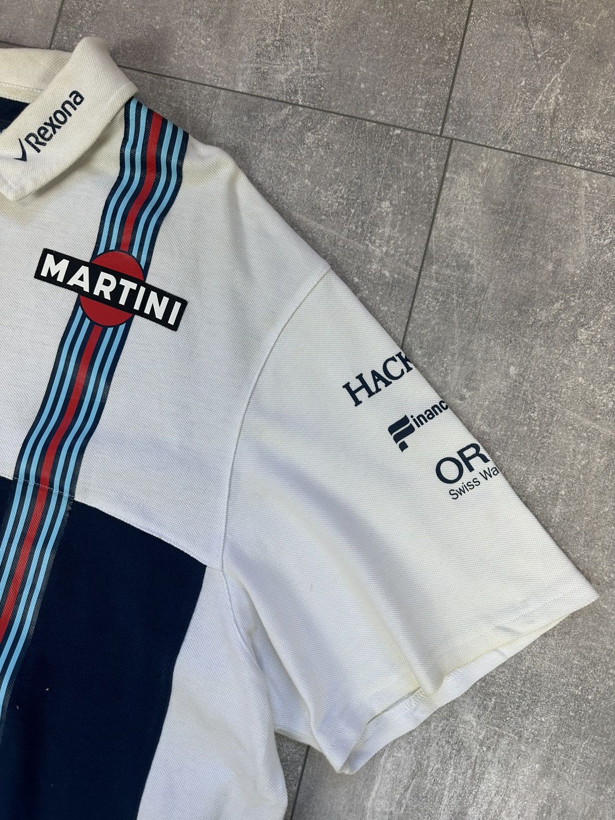 Hackett Men’s distressed polo xxxl Mercedes martini racing Size US XXL / EU 58 / 5 - 5 Thumbnail