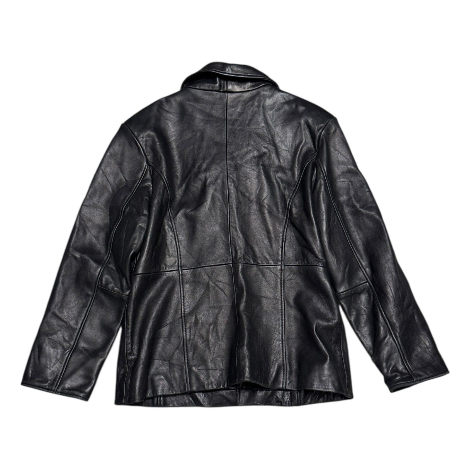 Leather × Vintage TIBOR LEATHER Black Luxury Designer Vintage Y2K Jacket Large Size L / US 10 / IT 46 - 3 Thumbnail