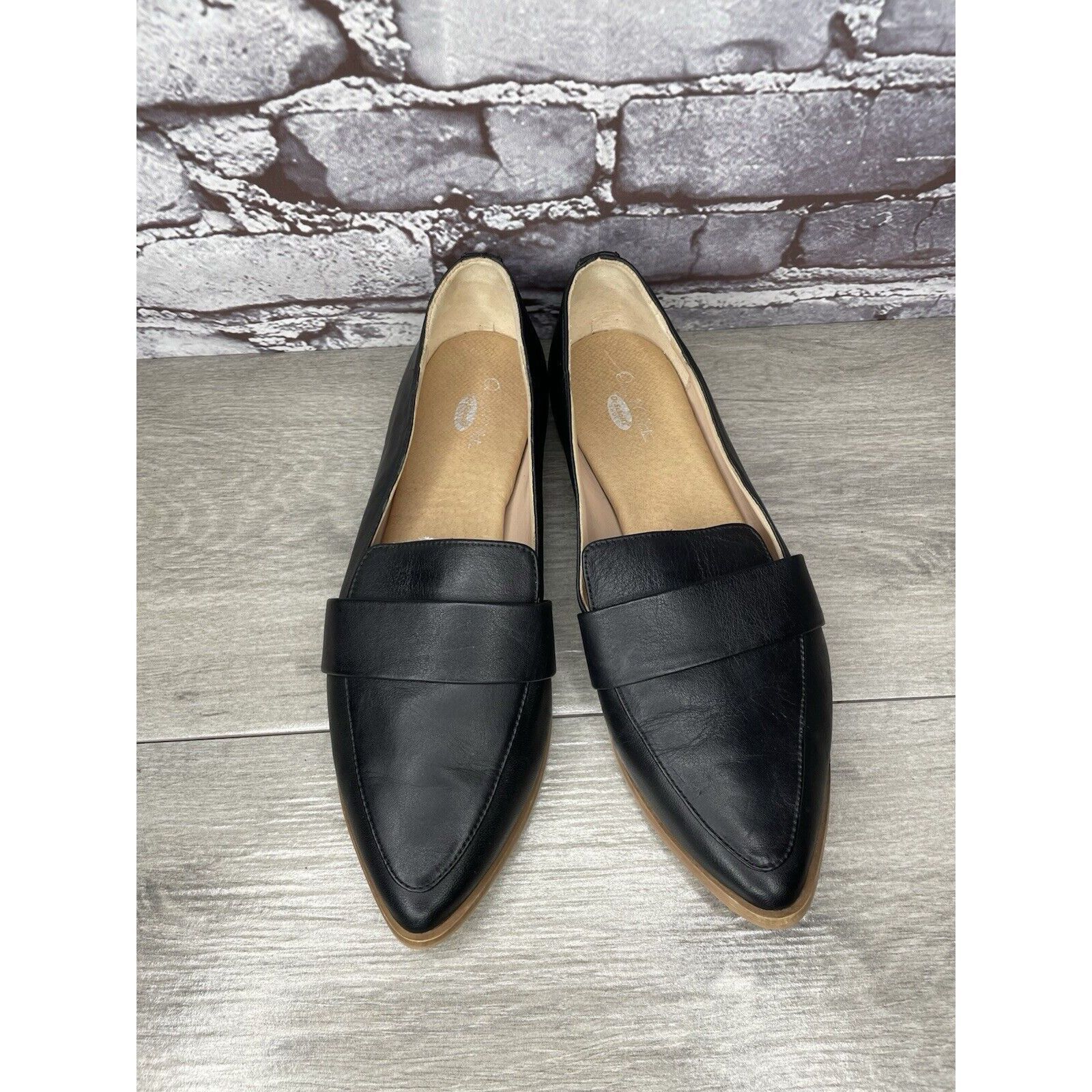 Other Dr. Scholls Original Collection Ashah Black Leather Pointed Size US 7.5 / IT 37.5 - 9 Thumbnail