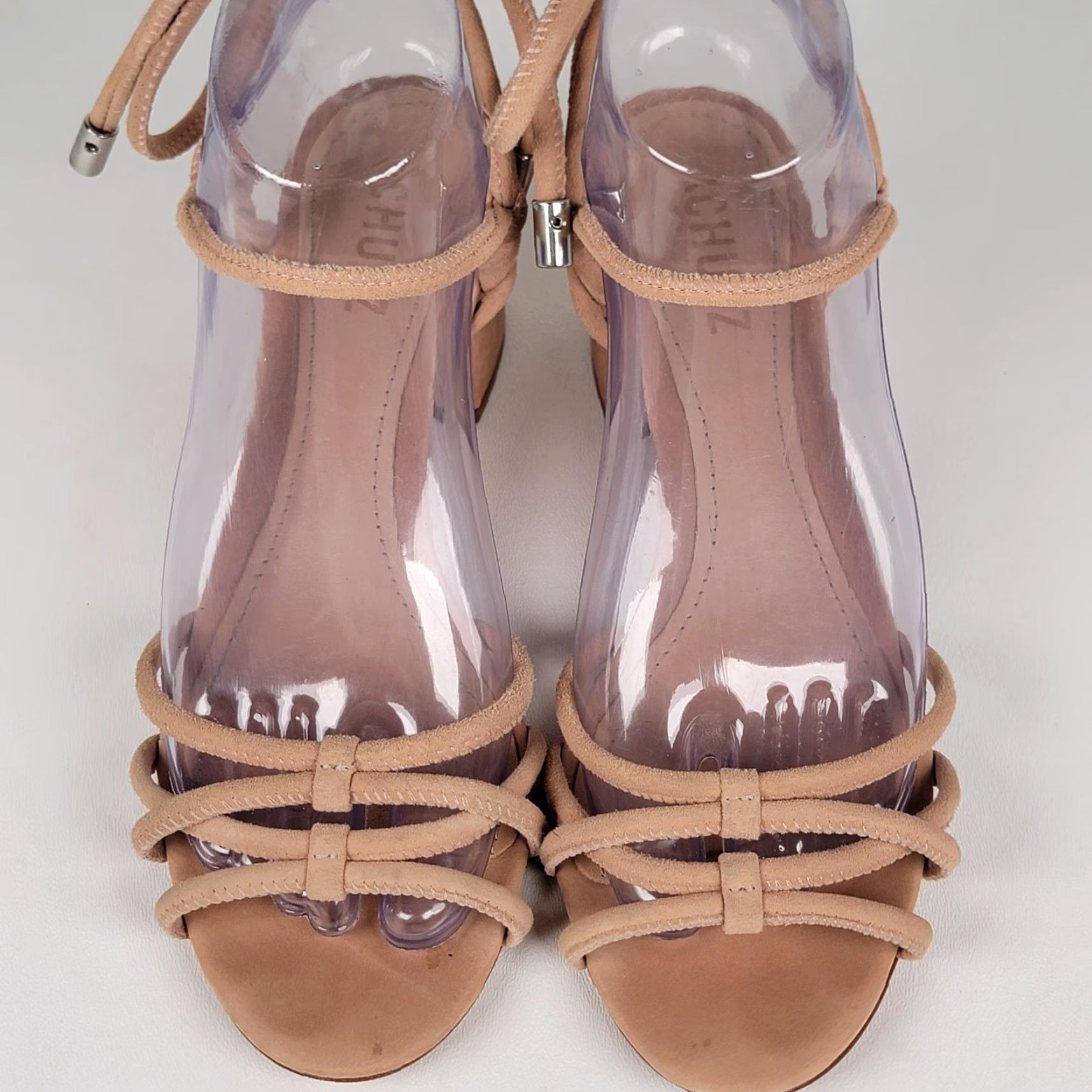 SCHUTZ Schutz Women’s Sandal Block Heel Leather Tan 7B Tie Strappy Women Shoes Size US 7 / IT 37 - 2 Thumbnail