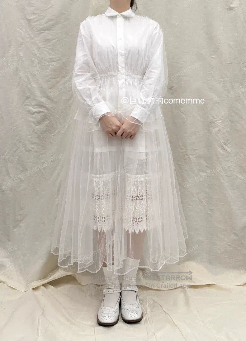 Comme des Garcons Comme Des Garcons size XS Antique lace European vintage te Size 22" - 8 Thumbnail