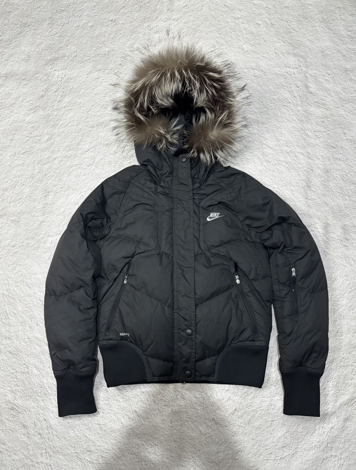 Nike Nike fur jacket hooded black Size US S / EU 44-46 / 1 - 1 Thumbnail