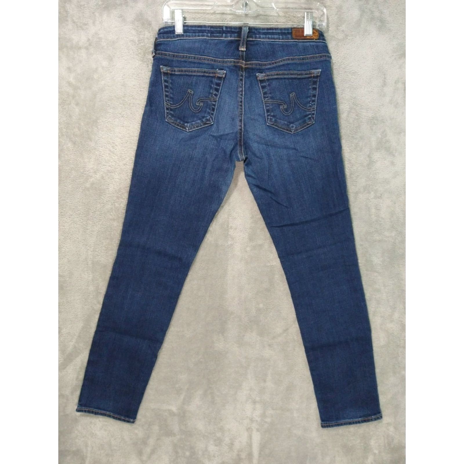Denime Adriano Goldschmied Jeans Womens 28 Blue Denim The Stilt Cigarette Dark Wash AG Stilt Skinny 5-Pocket Design Size 28" / US 6 / IT 42 - 2 Thumbnail