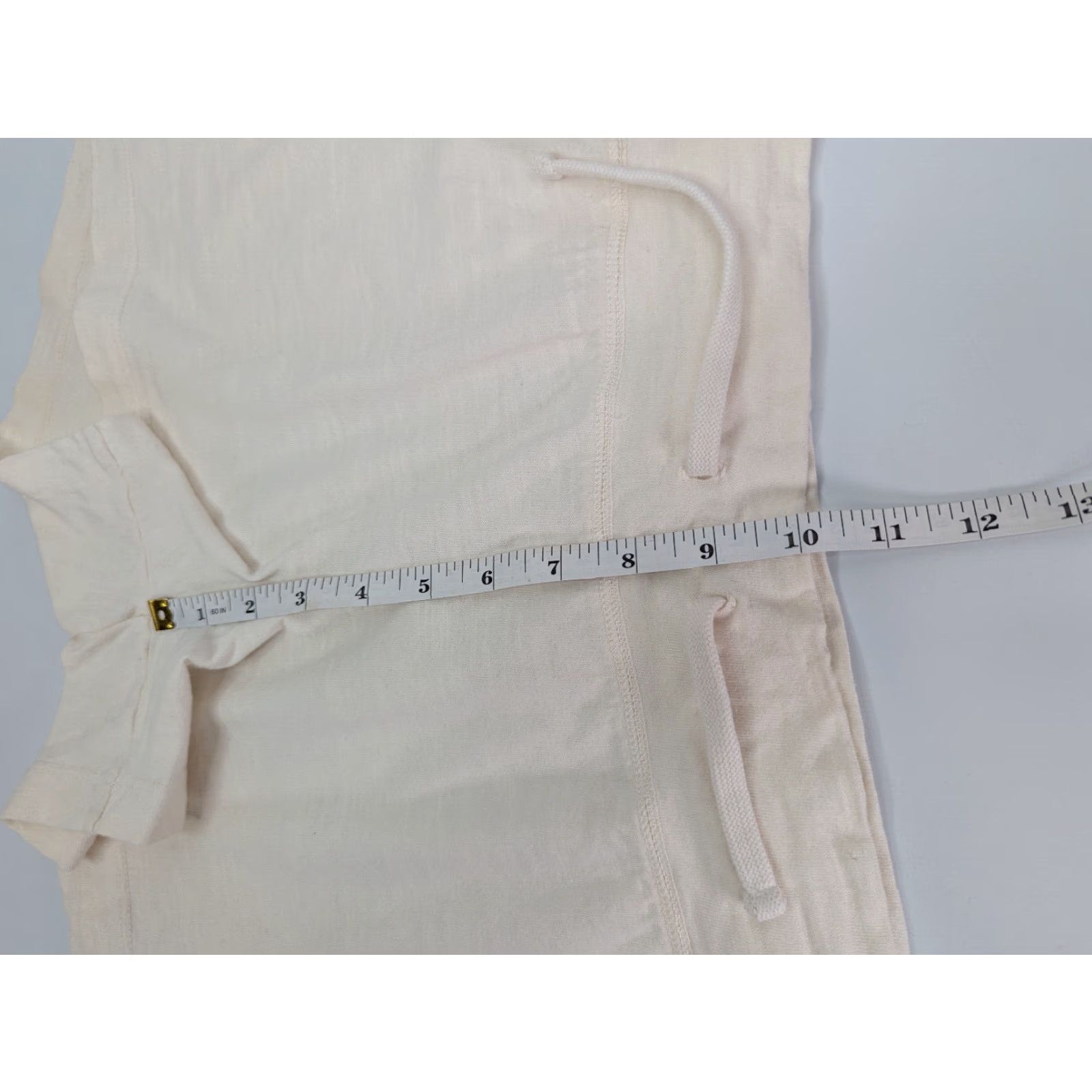 James Perse James Perse Beige Shorts Womens Size 4 Drawstring Slub Supima Cotton WUB4114 Size 27" / US 4 / IT 40 - 4 Thumbnail