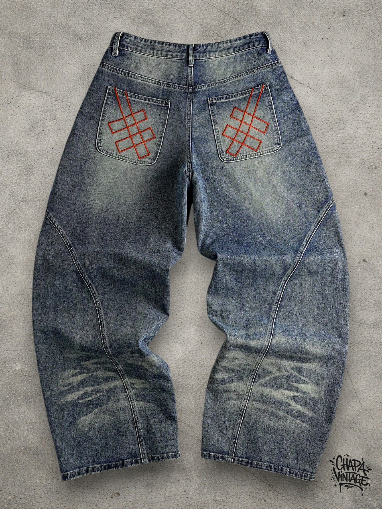 Japanese Brand Washed baggy jeans Size US 32 / EU 48 - 1 Thumbnail