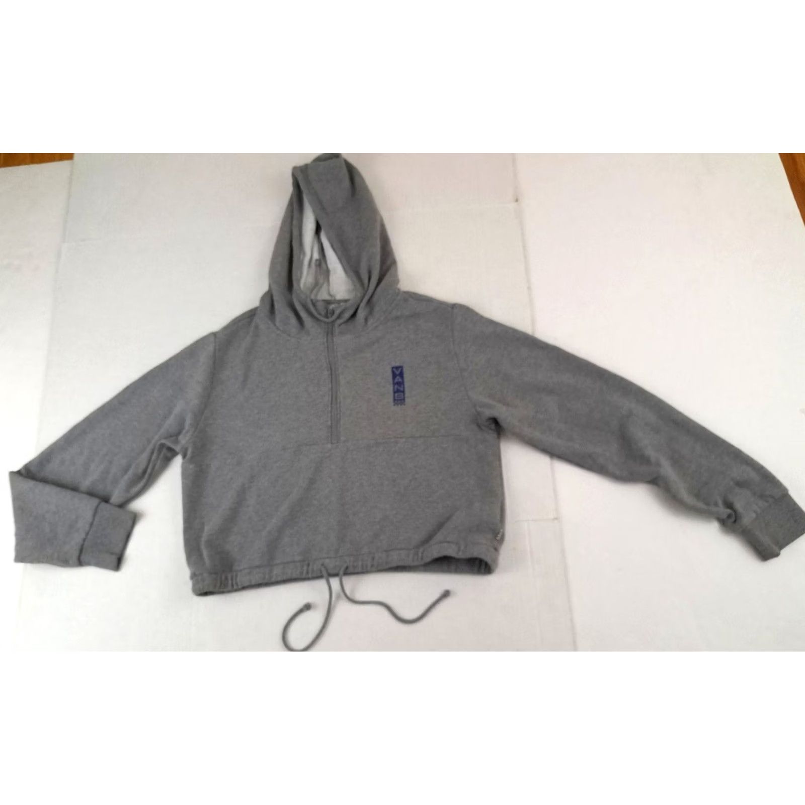Vans Vintage Vans Woman Cropped Grey Cotton X-Large Hoodie – Skater Girl Size XL / US 12-14 / IT 48-50 - 2 Thumbnail