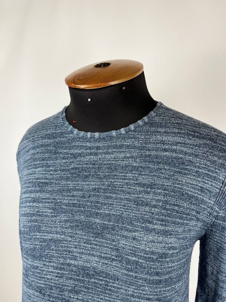 Designer × John Varvatos John Varvatos Mens Sweater Linen Cotton Blend Grunge (0336) Size US M / EU 48-50 / 2 - 4 Thumbnail
