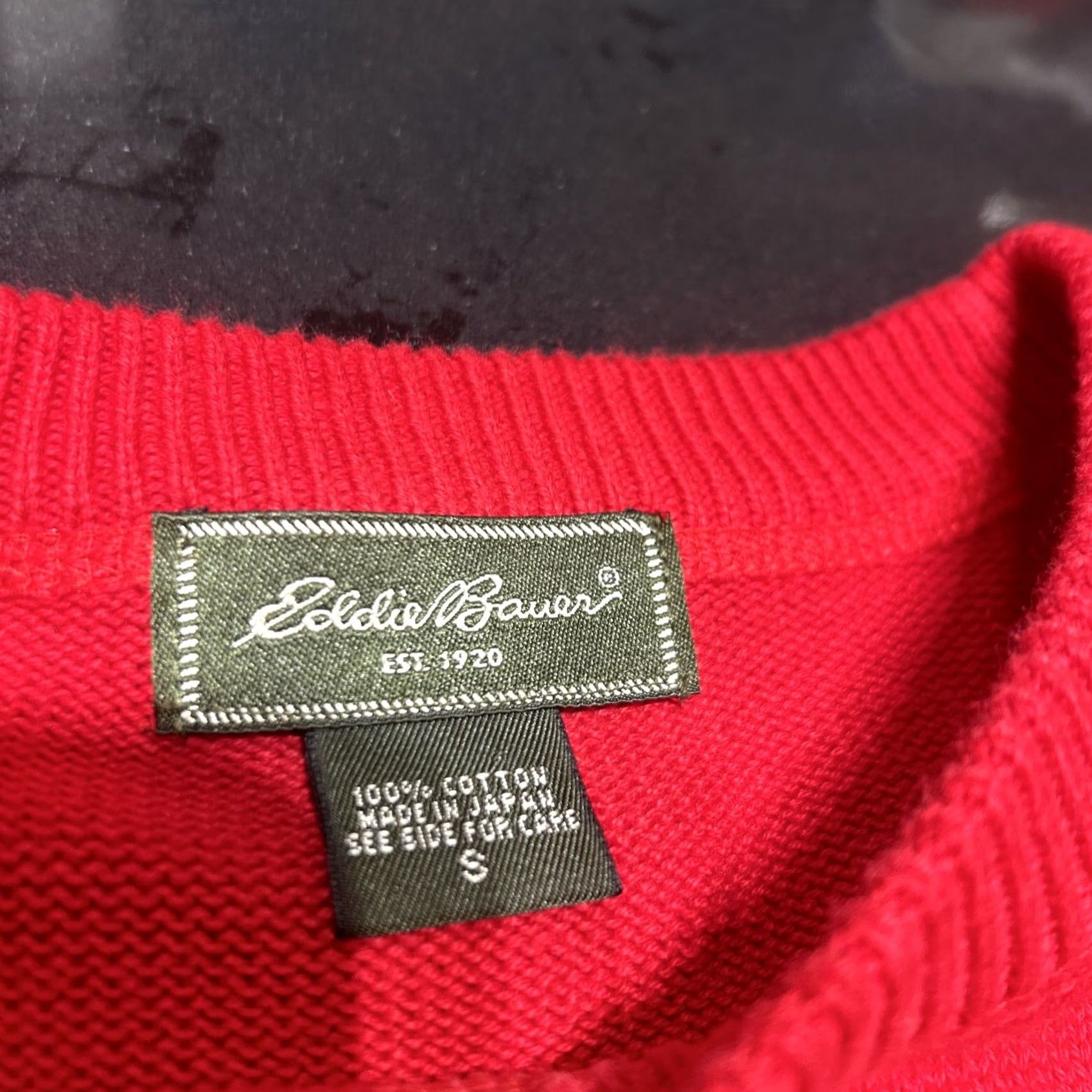 Eddie Bauer Eddie Bauer Sweater Pullover Women's S Long Sleeve Crew Neck Multicolor Color Block Japan | Colorful, Red Black Knit 100% Cotton Size S / US 4 / IT 40 - 2 Thumbnail