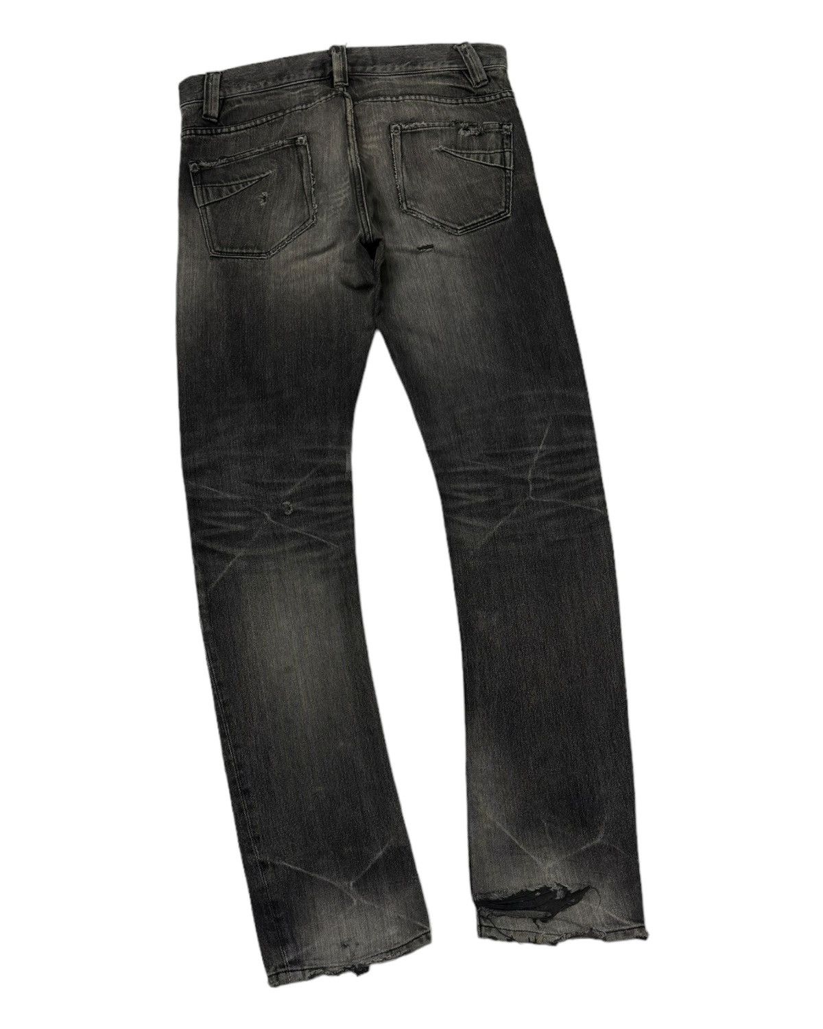 Japanese Brand VINTAGE HNBM DISTRESS PUNK NUMBER NINE IFSIXWASNINE DESIGN Size US 34 / EU 50 - 4 Thumbnail