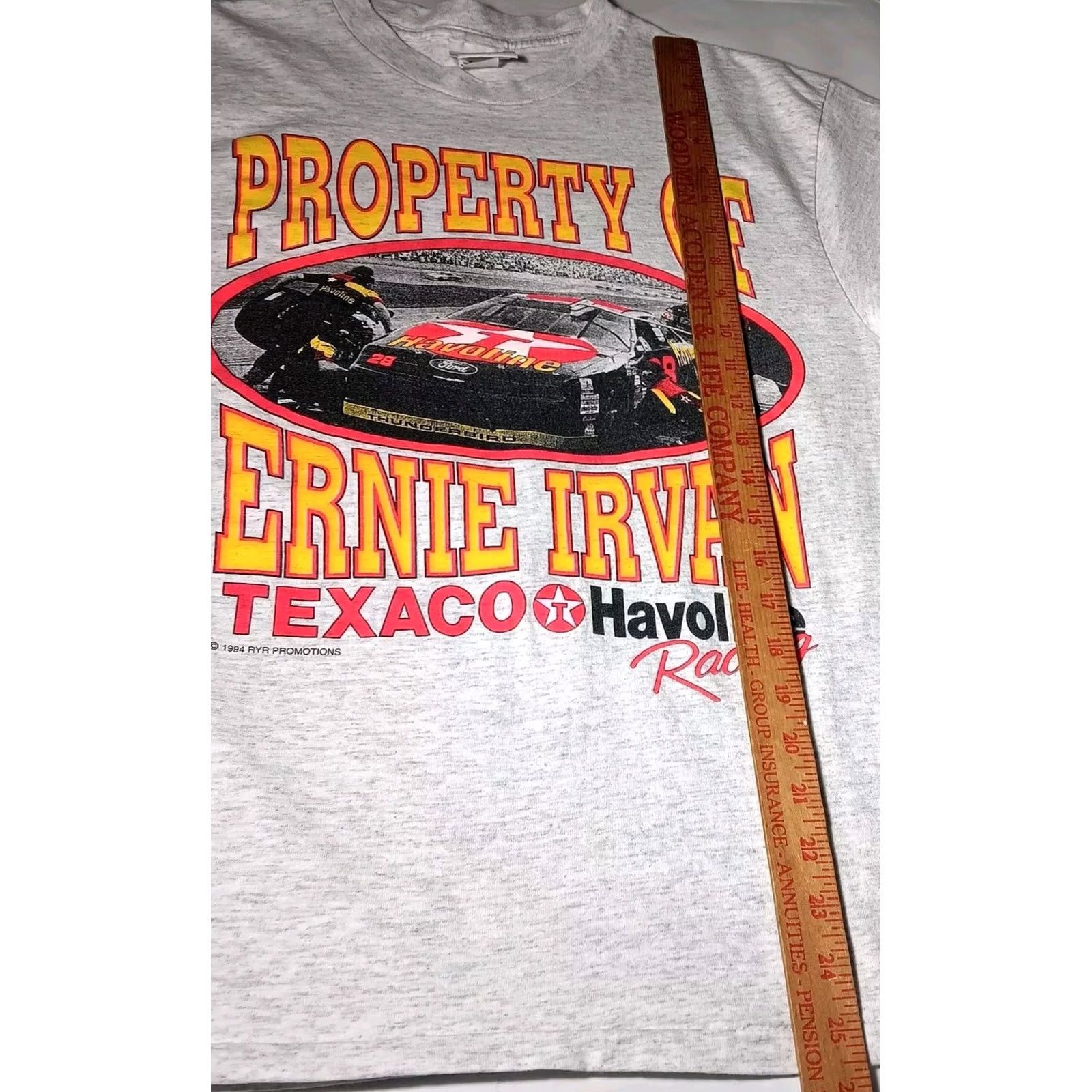 NASCAR VINTAGE NASCAR Ernie Irvan Shirt M Robert Yates Gray Race T Size US M / EU 48-50 / 2 - 6 Thumbnail