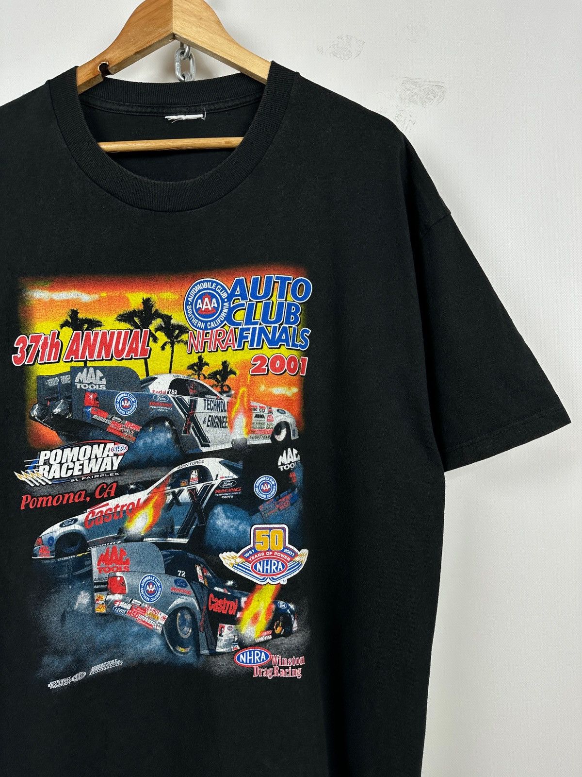 NASCAR 2001 Vintage NHRA Finals 37th Annual Pomona T-Shirt Size US XL / EU 56 / 4 - 6 Thumbnail