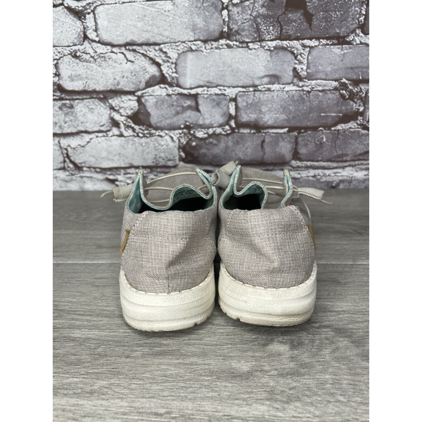 Other Hey Dude Chambray Beige Gray Casual Slip On Casual Shoes Wom Size US 6 / IT 36 - 4 Thumbnail