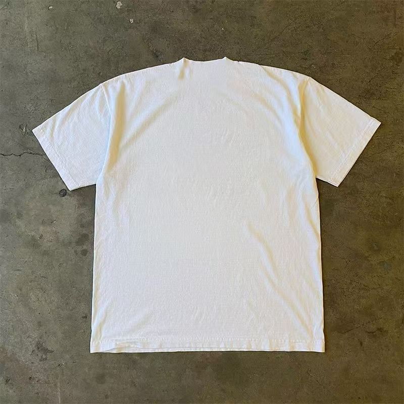 Vintage White retro toast print cotton t-shirt Size US M / EU 48-50 / 2 - 2 Thumbnail