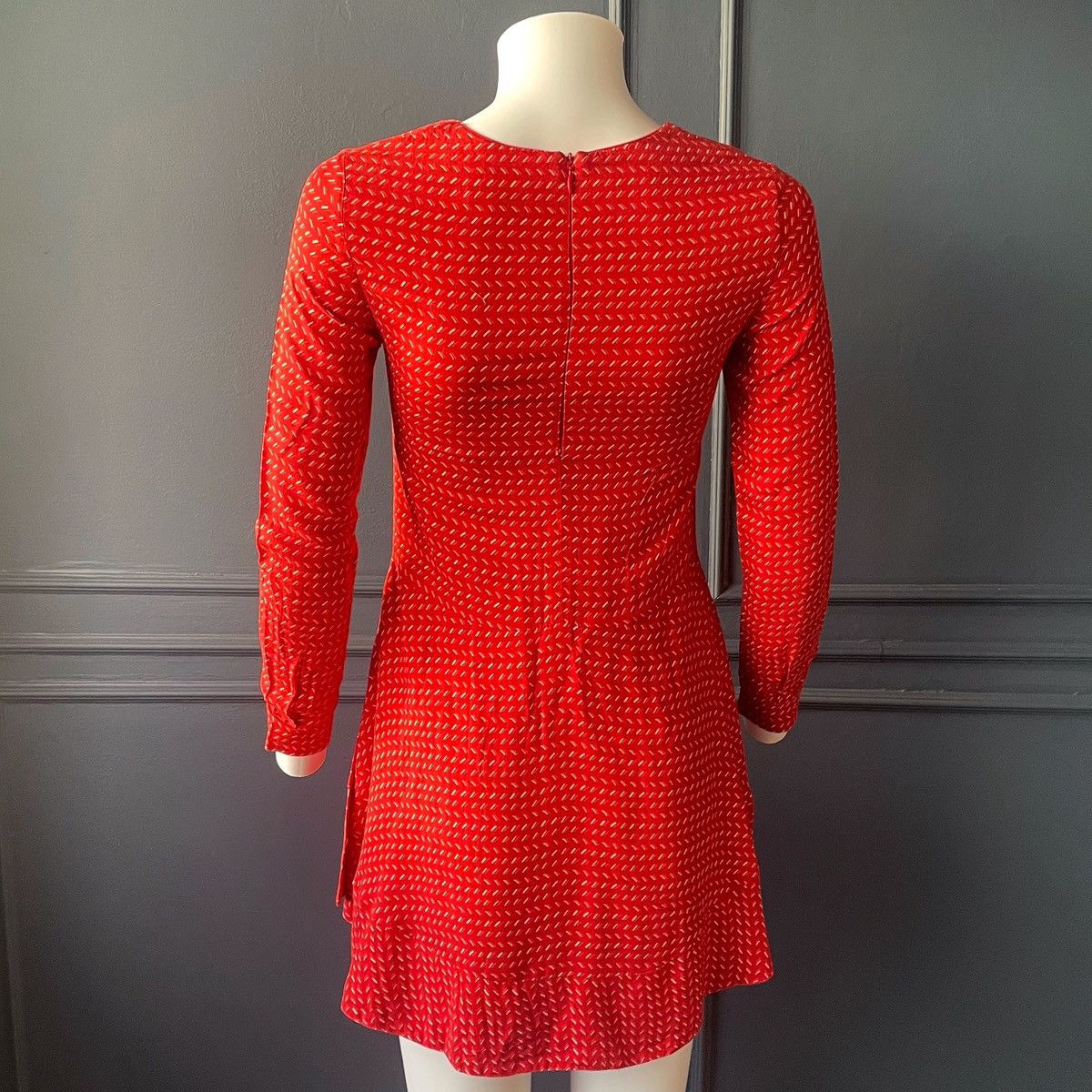 Chloe Chloé Red Mini Dress Size L / US 10 / IT 46 - 3 Thumbnail