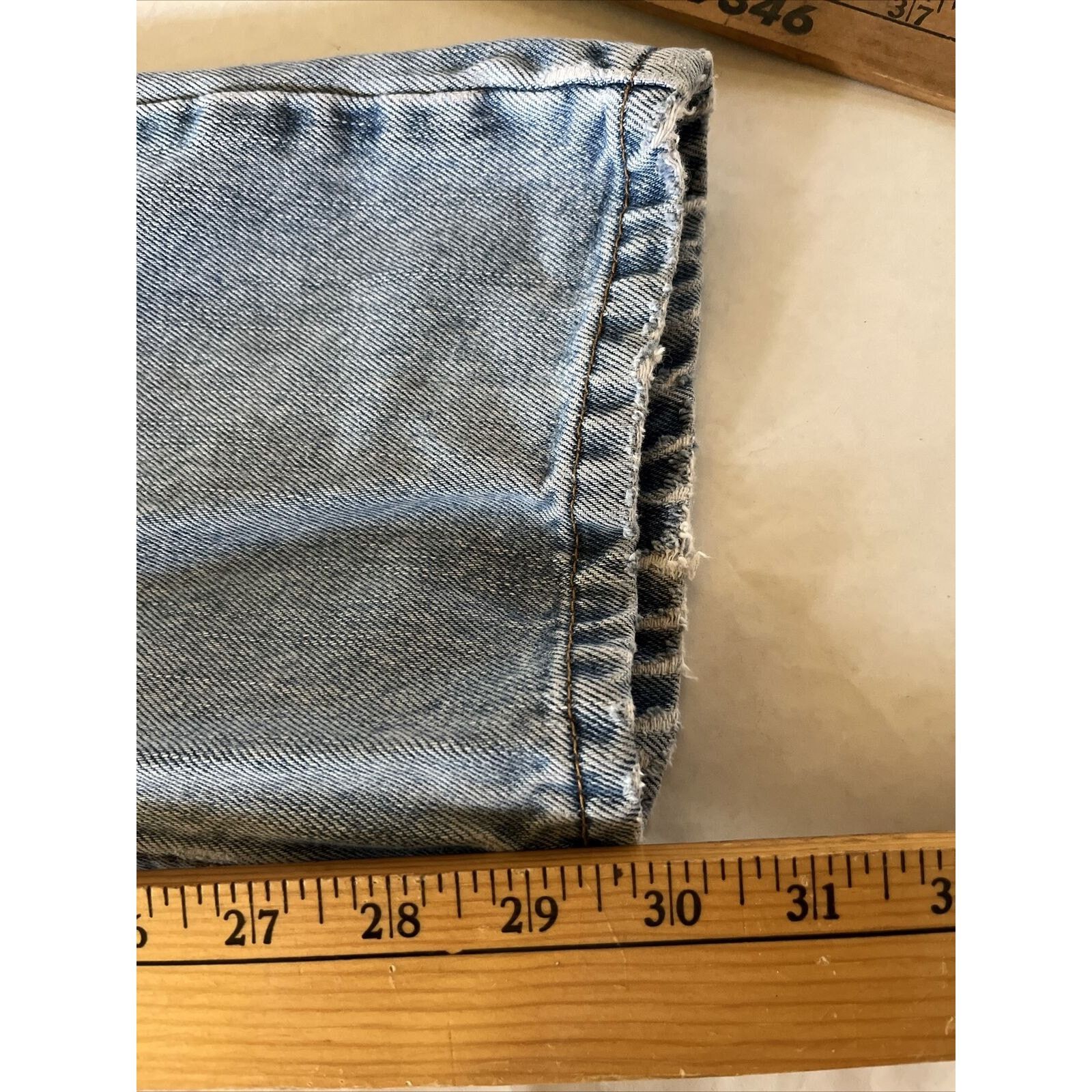Levi's Levi’s 505 Jeans Mens 32x30 Light Wash Denim Cotton Blue Size US 32 / EU 48 - 6 Thumbnail