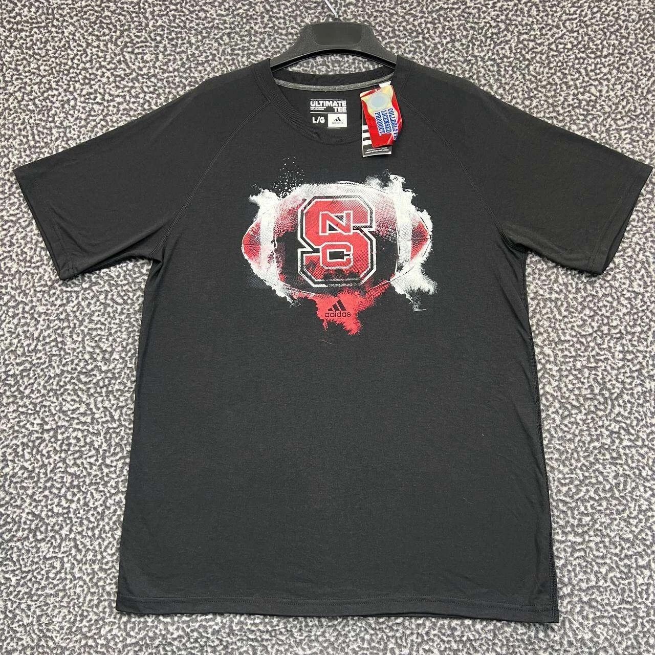 Adidas NC State Wolfpack Shirt Men Adidas Short Sleeve Crew Neck L Size US L / EU 52-54 / 3 - 1 Thumbnail