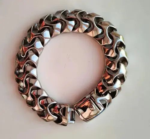 Other 17 mm width + 21 Cm Length Dragon Skin Cuban Chain Bracelet Size ONE SIZE - 4 Thumbnail