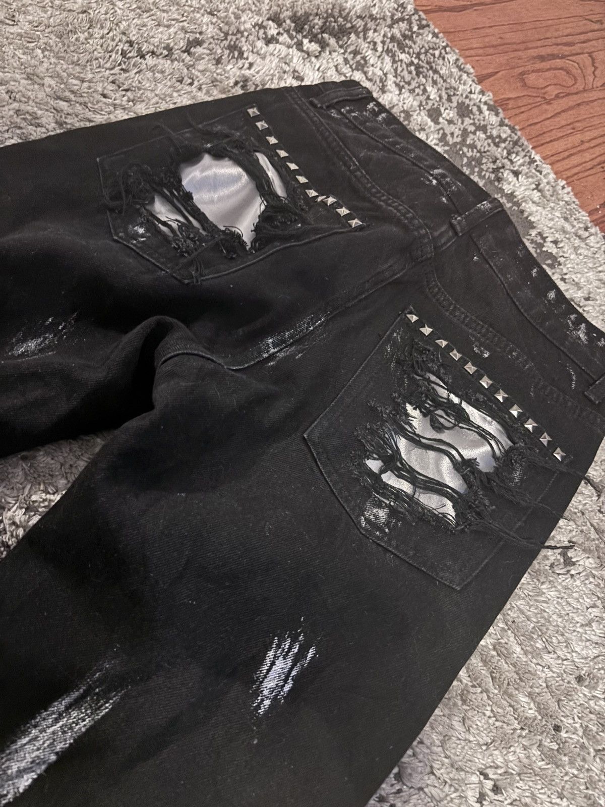 14th Addiction Bootcut Still rips Jeans Studded Size US 28 / EU 44 - 5 Thumbnail