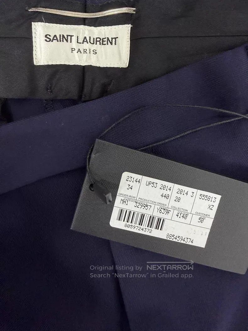 Saint Laurent Paris Saint Laurent Paris Navy Basic Trousers i Size US 34 / EU 50 - 4 Thumbnail