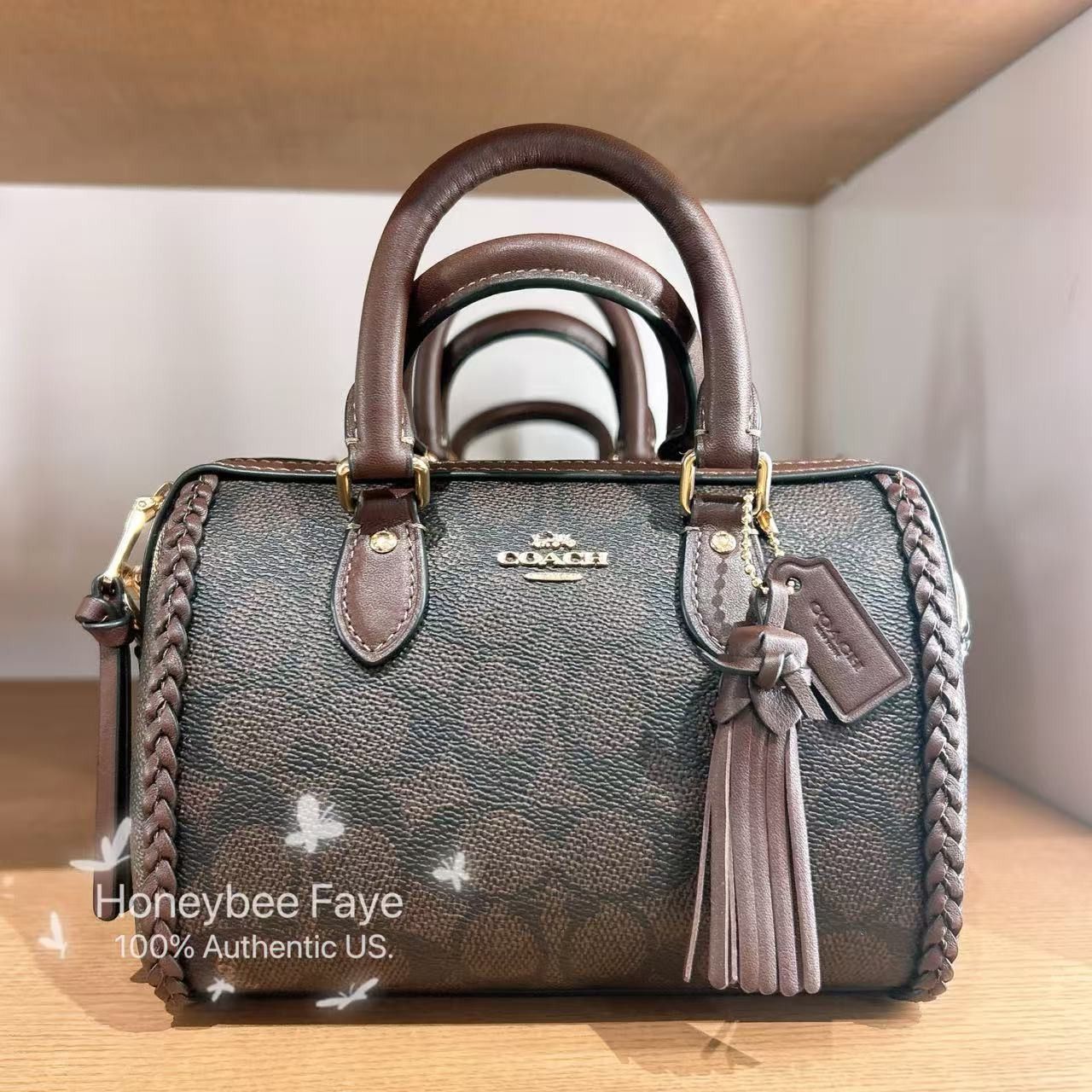 Coach Mini Rowan Crossbody Bag In Signature Canvas With Fringe Size ONE SIZE - 1 Thumbnail
