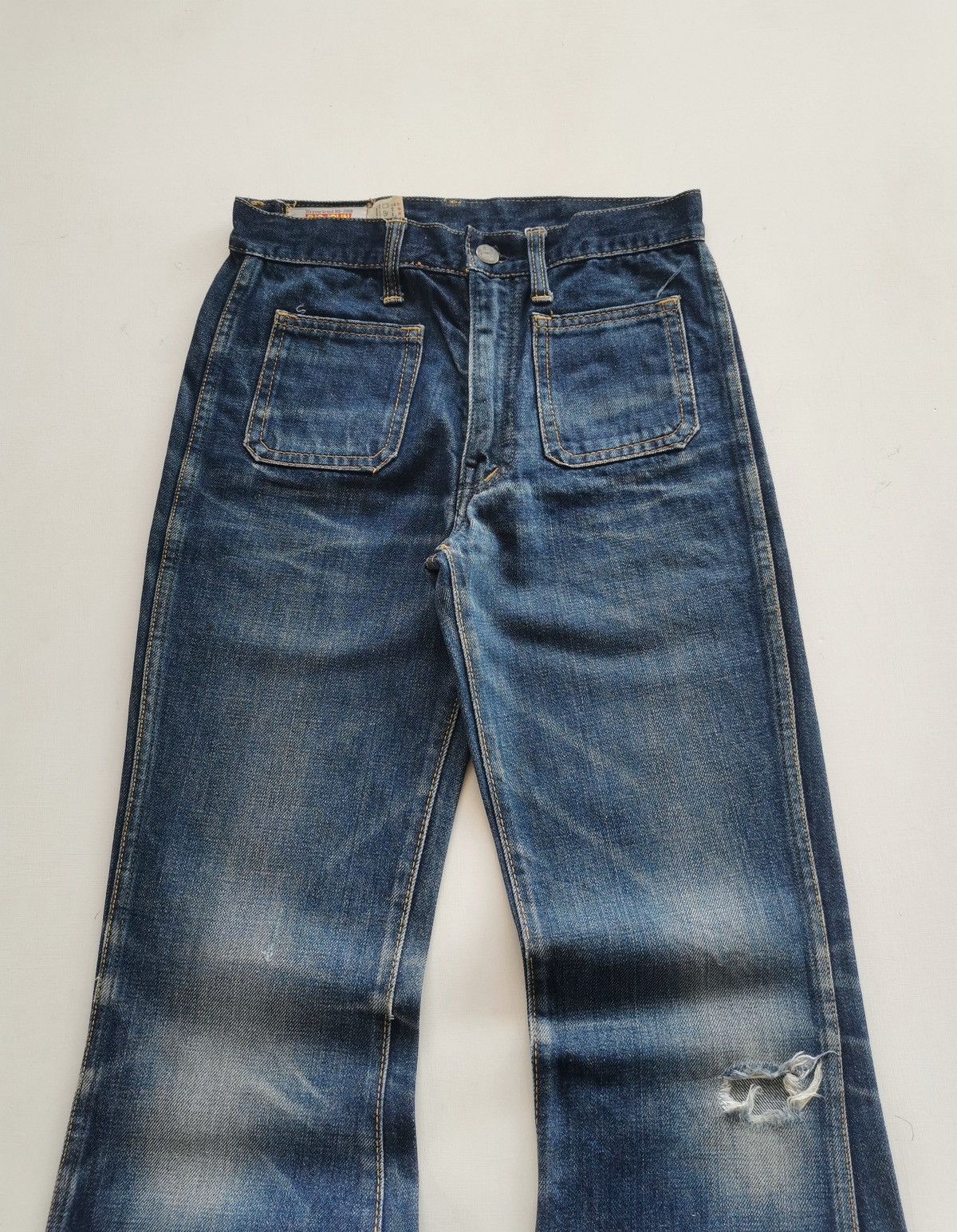 Big John 70s Vintage Big John Flare Denim Jeans Size US 26 / EU 42 - 2 Thumbnail