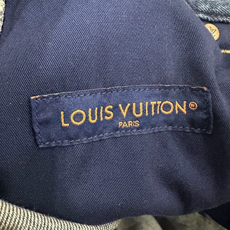 Louis Vuitton Louis Vuitton Denim washed blue patchwork print full Jeans Size US 32 / EU 48 - 4 Thumbnail