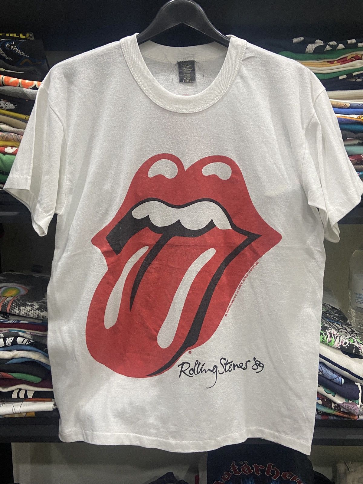 Band Tees Vintage 80s Rolling Stones ‘89 Brockum tour Rock Band TShirt Size US L / EU 52-54 / 3 - 1 Thumbnail