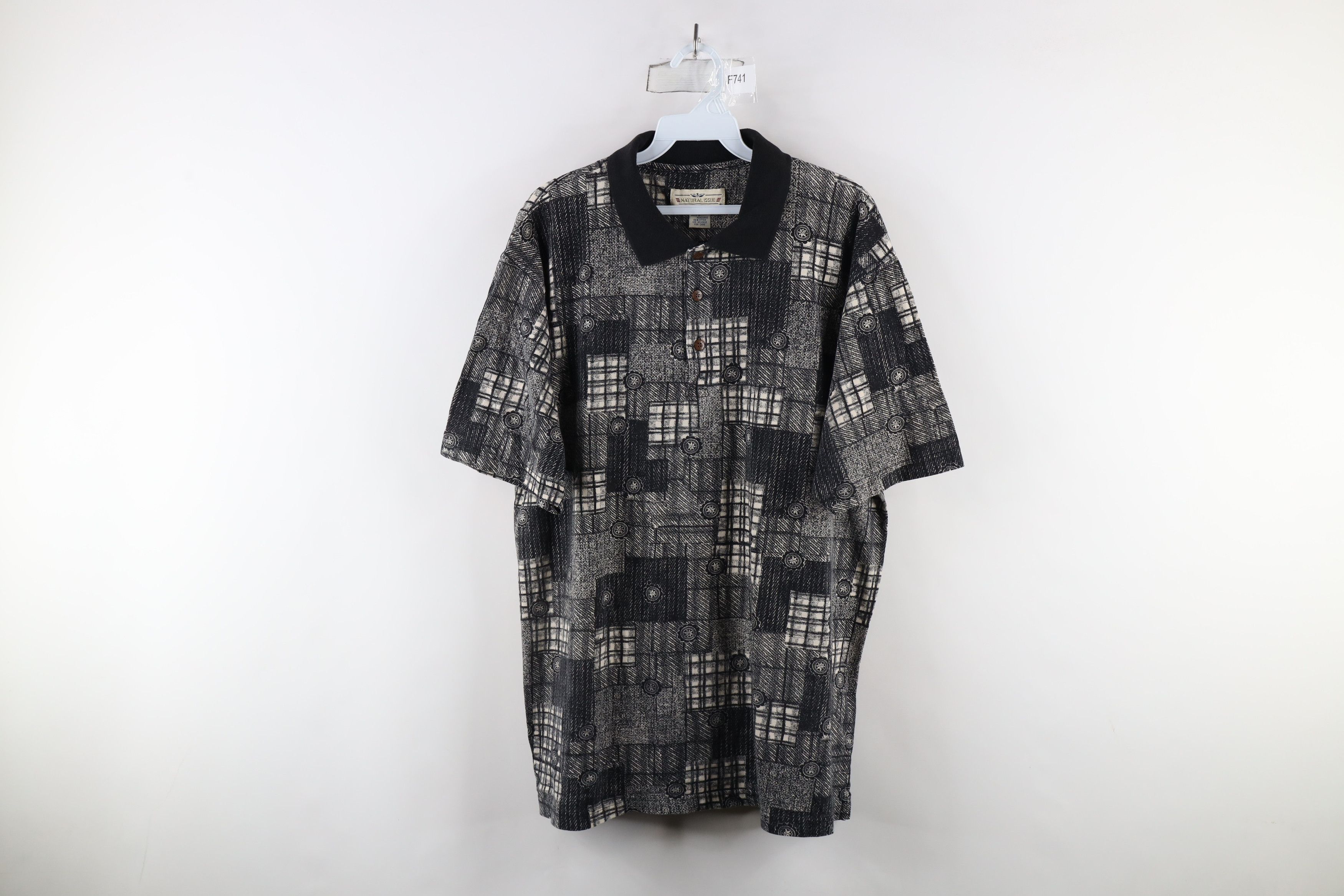 Vintage Vintage 90s Streetwear Geometric All Over Print Polo Shirt Size US XXL / EU 58 / 5 - 1 Thumbnail