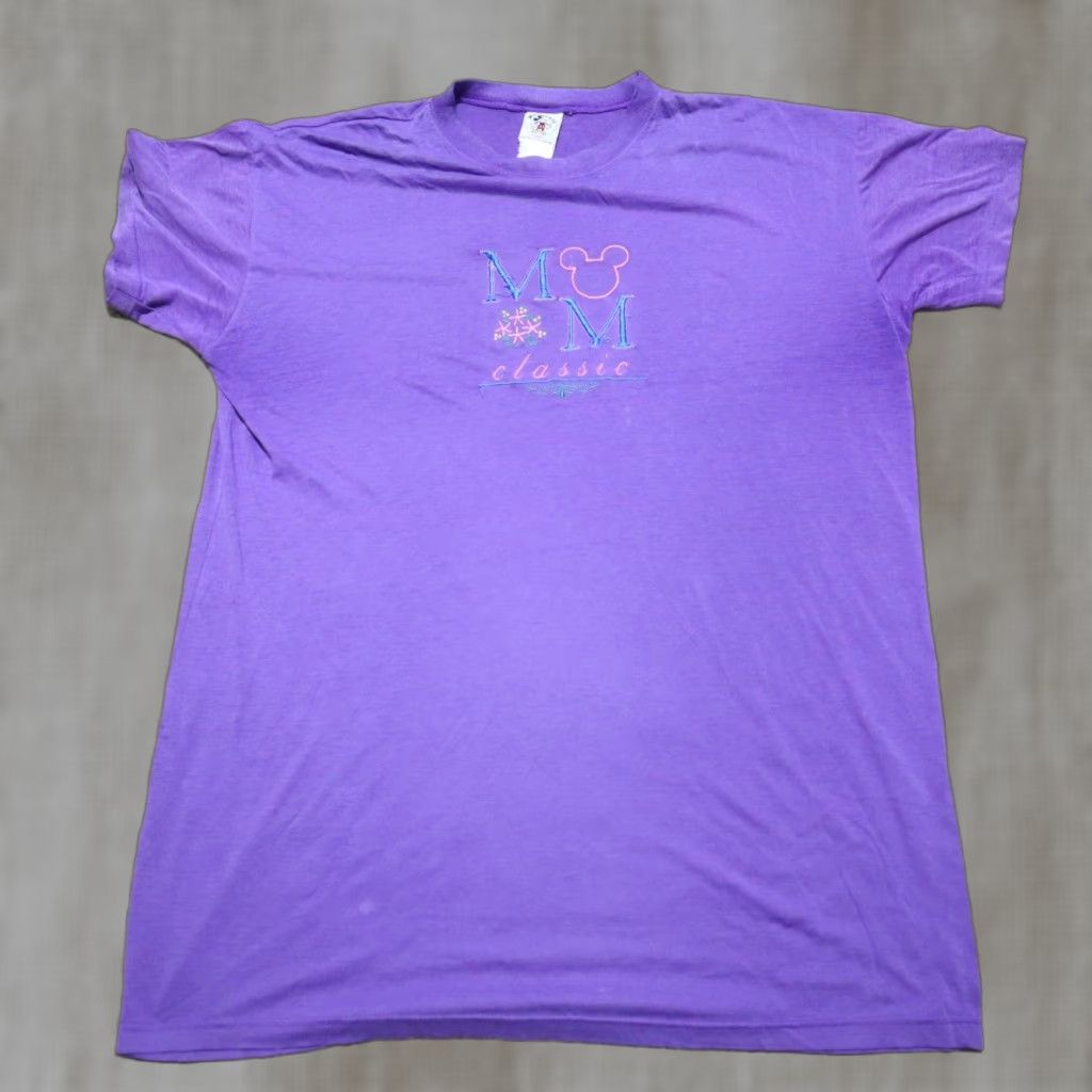 Gildan Disney Minnie Mouse Shirt Womens XL Purple T-Shirt Classic Gildan Logo Short Sleeve Round Neck All Seasons Size XL / US 12-14 / IT 48-50 - 1 Thumbnail