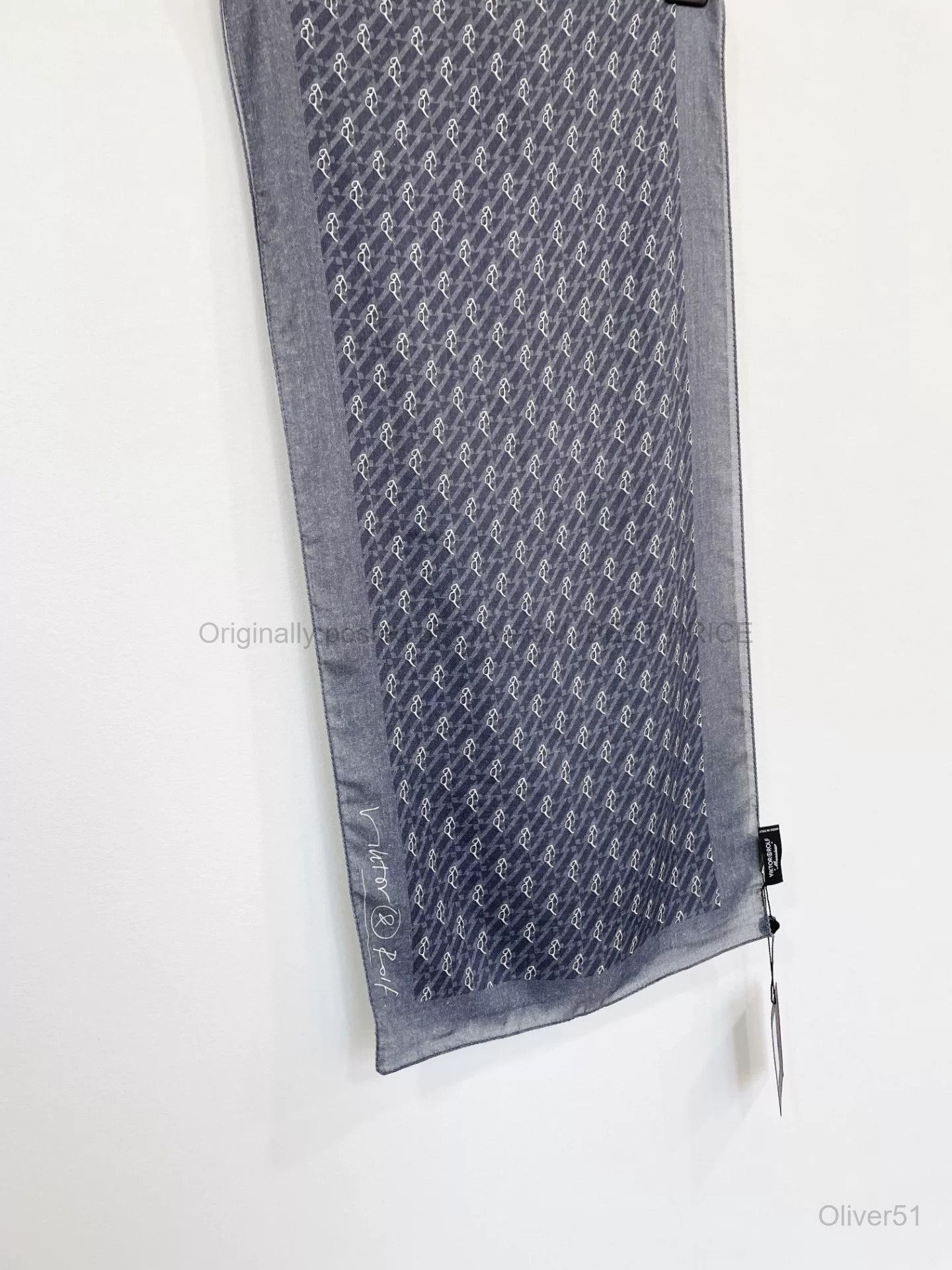 Viktor & Rolf Wool & Silk Scarf Made In Italy Bfajkkzg in Gray, Men's