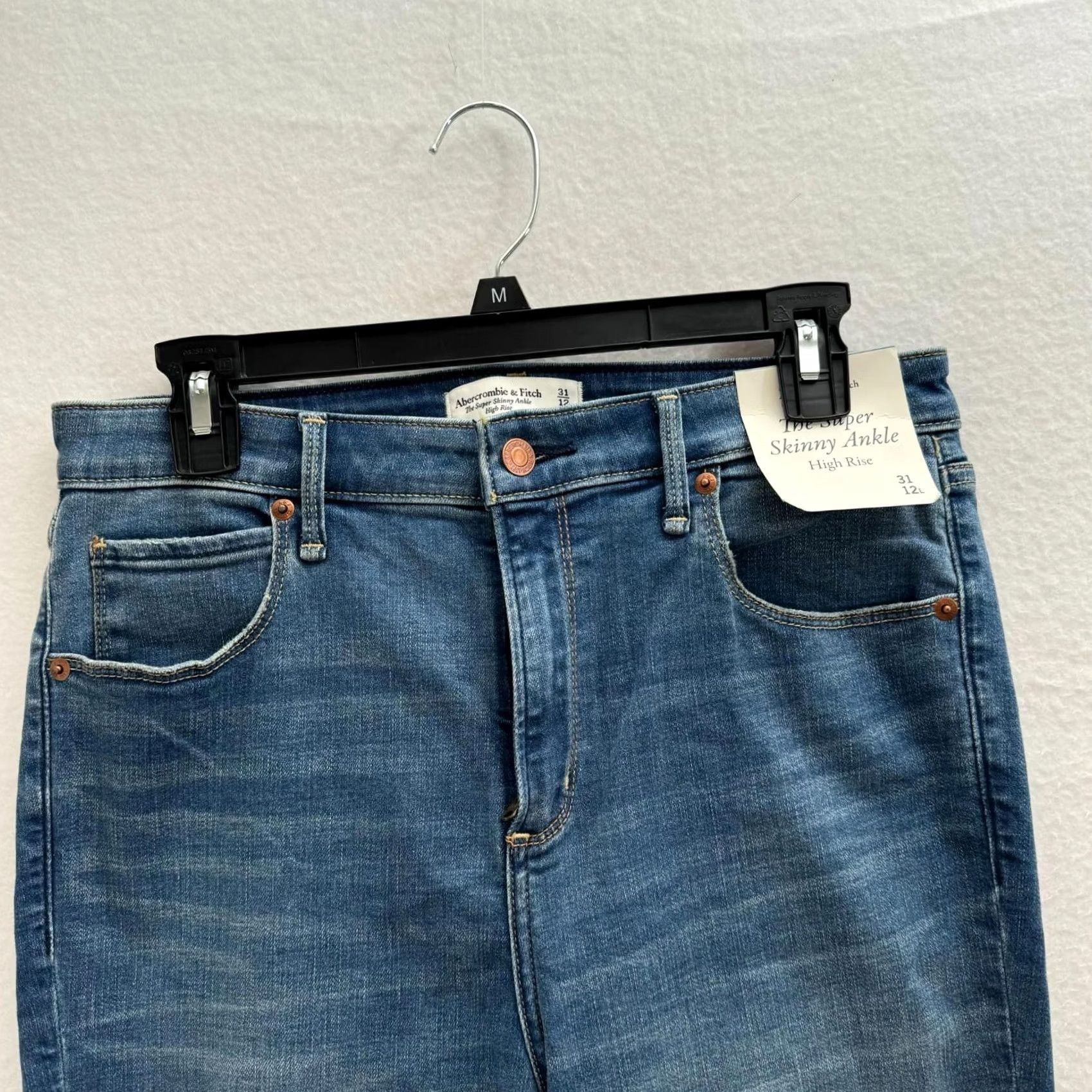 Abercrombie & Fitch VINTAGE Abercrombie & Fitch Jeans Women 31x29 12L High Rise Ankle Skinny Denim Blue 31 Regular Womens Jeans Size 24" / US 00 / IT 34 - 2 Thumbnail