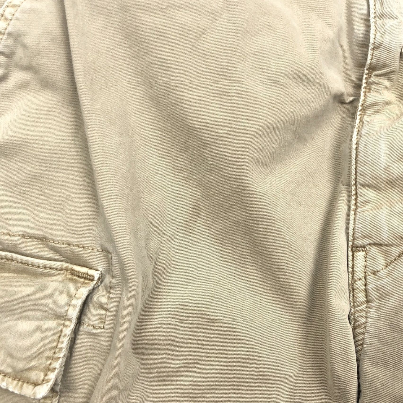 American Eagle Outfitters American Eagle Outfitters Men’s 32x27 Flex Cargo Pants Khaki Tan Drawstring Cargo Pocket Solid Twill Casual Easy Care Cotton Blend 32x27 Mens Size US 32 / EU 48 - 4 Thumbnail