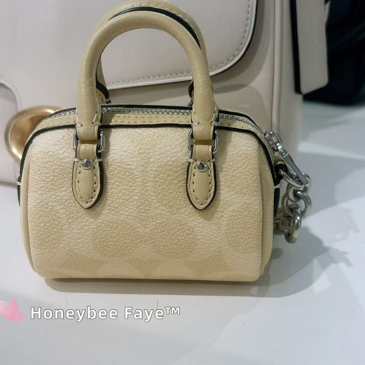 Coach Mini Rowan Bag Charm Signature Canvas CX068 Size ONE SIZE - 4 Thumbnail