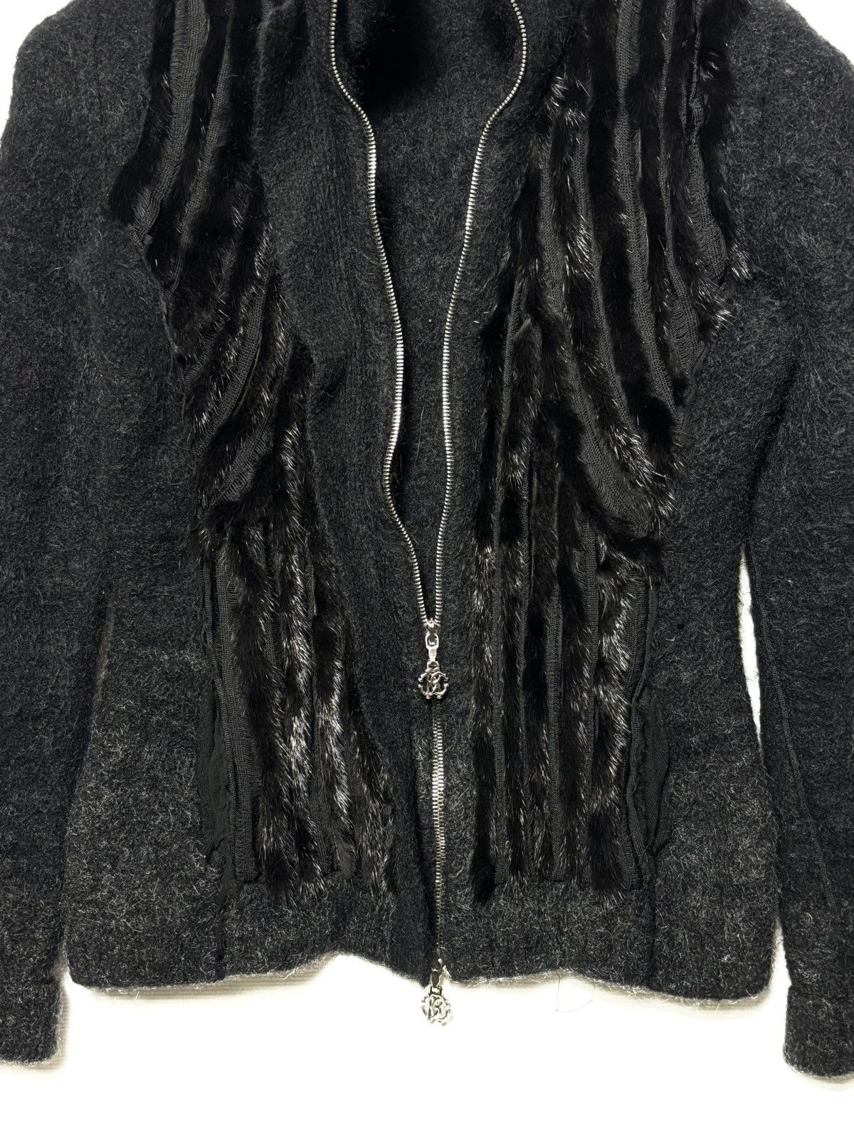 Roberto Cavalli Roberto Cavalli Mink Mohair knit jacket Size S / US 4 / IT 40 - 5 Thumbnail