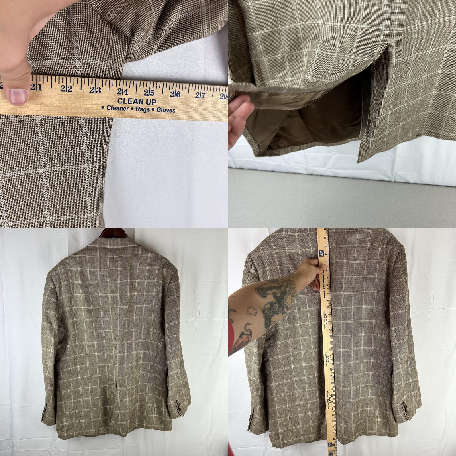 Brooks Brothers Brooks Brothers Coat Mens 48 Beige Sport 48R Brown Windowpane Madison Full Canvas Size US M / EU 48-50 / 2 - 9 Thumbnail
