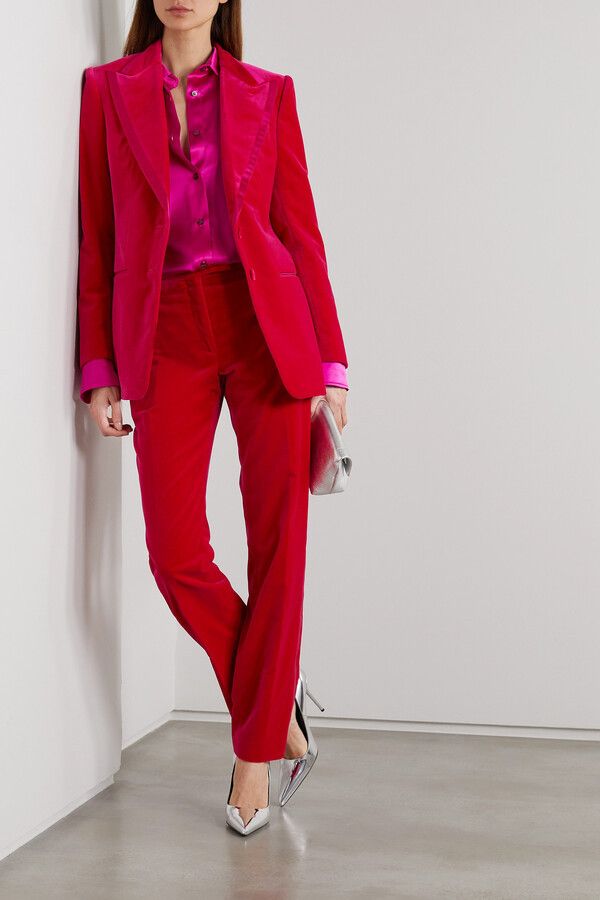 Tom Ford o1loc1c0924 PAW442 Woven Pant in Red Size 28" / US 6 / IT 42 - 1 Thumbnail