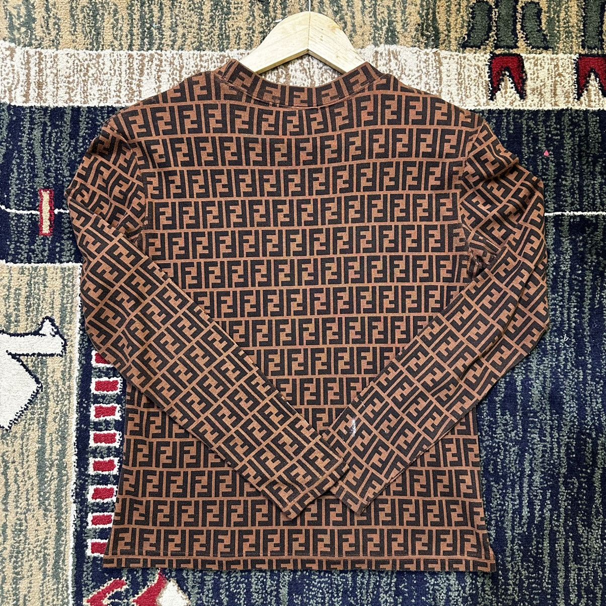 Fendi Vintage Fendi Monogram Tshirt Size S / US 4 / IT 40 - 2 Thumbnail