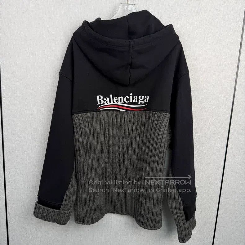 Balenciaga Balenciaga Black and Grey Color Block Hoodie Size US S / EU 44-46 / 1 - 4 Thumbnail