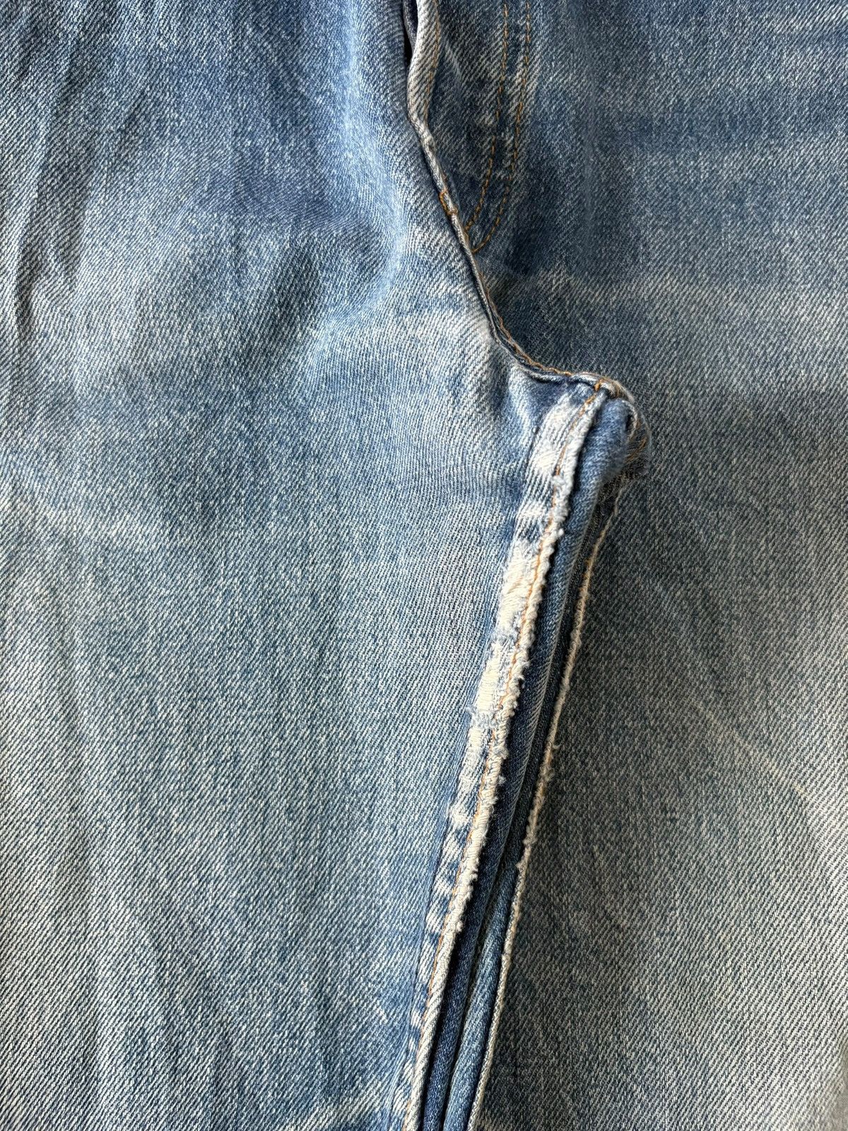 Levi's Vintage 90s Levis 501 Mud Wash Distress Loose Jeans Size US 32 / EU 48 - 3 Thumbnail