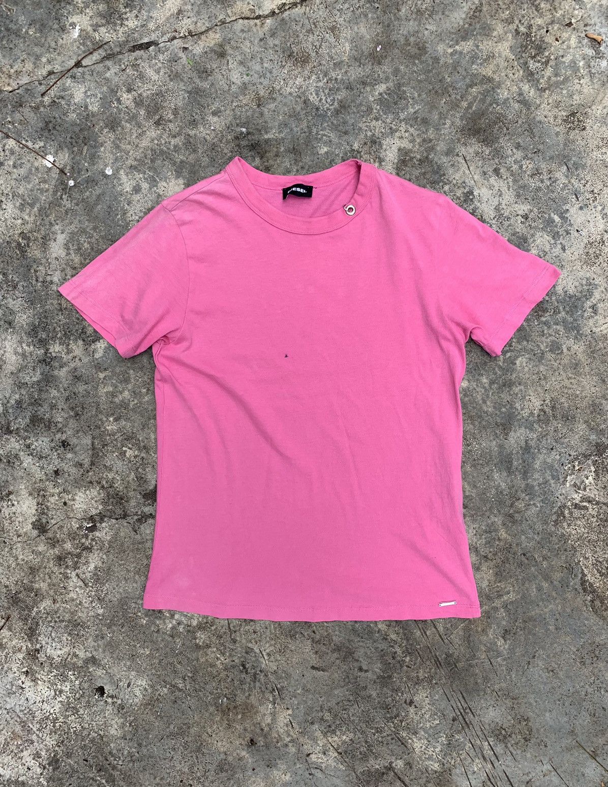 Diesel y2k Diesel Neck Ring Design Pink Top Tee Size S / US 4 / IT 40 - 1 Thumbnail
