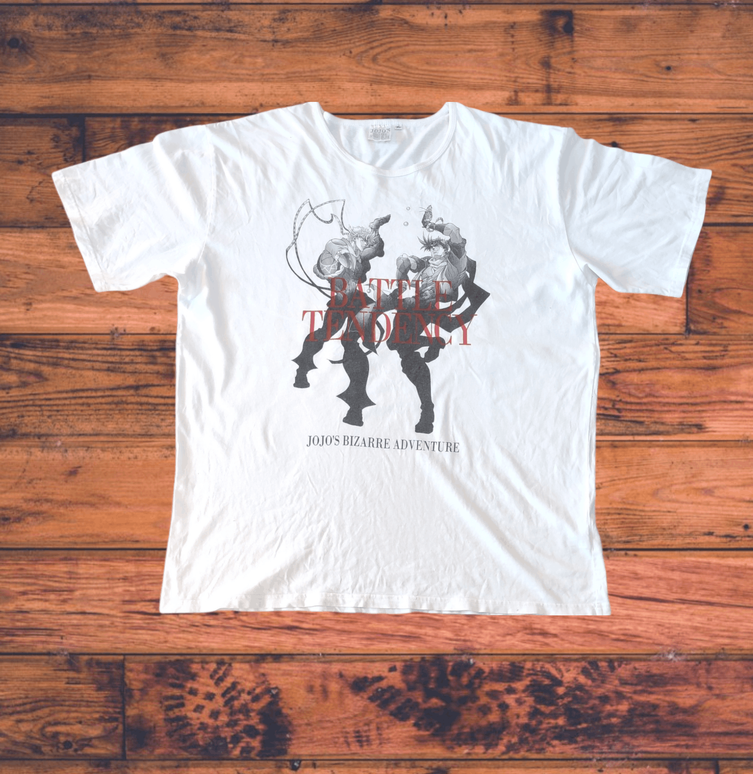 image of Anima x Comics Jojo's Bizzare Adventure Japan Anime Tee in White, Men's (Size 2XL)
