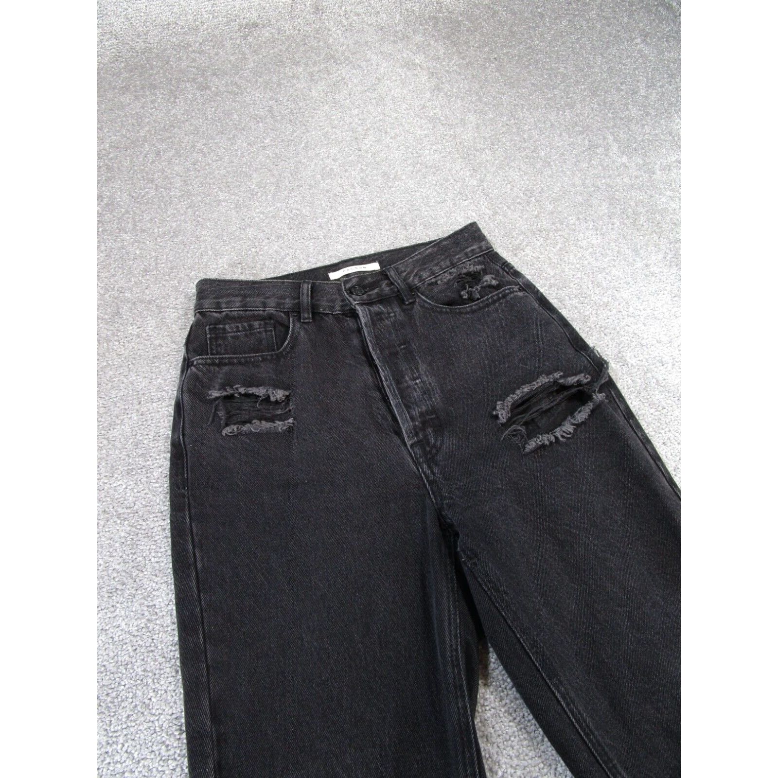 Pacsun PacSun Ultra High Rise Slim Fit Black Ripped Denim Jeans Womens 26 Size 26" / US 2 / IT 38 - 2 Thumbnail