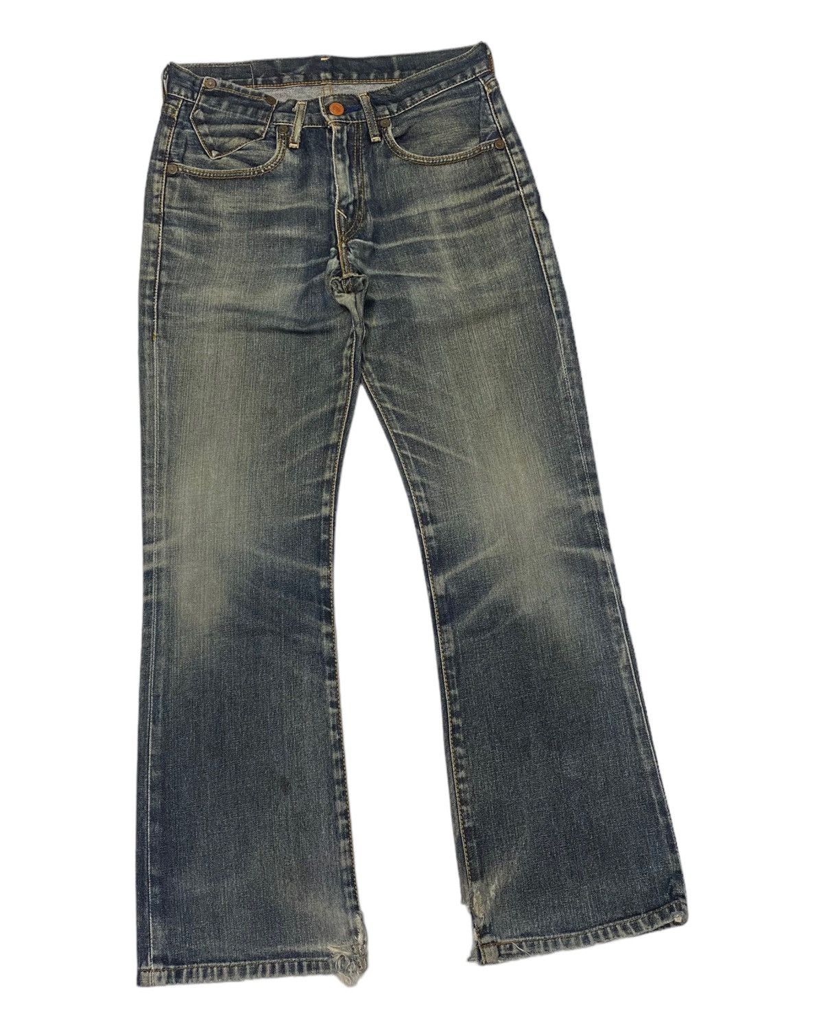 Levi's × Vintage 🔥Levi’s 517 BOOTCUT DISTRESS DENIM JEANS Size 29" - 3 Thumbnail