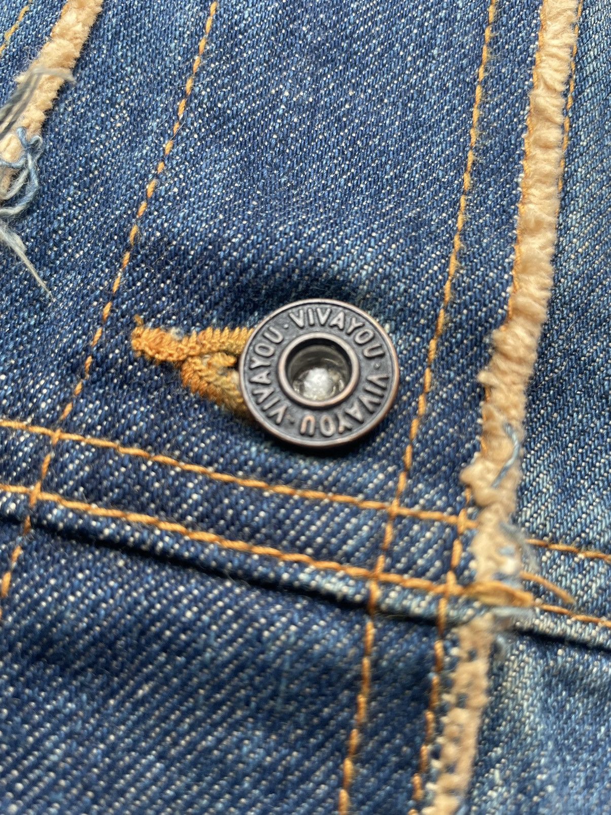 Japanese Brand Vivayou Custom Denim Jacket Size S / US 4 / IT 40 - 10 Thumbnail