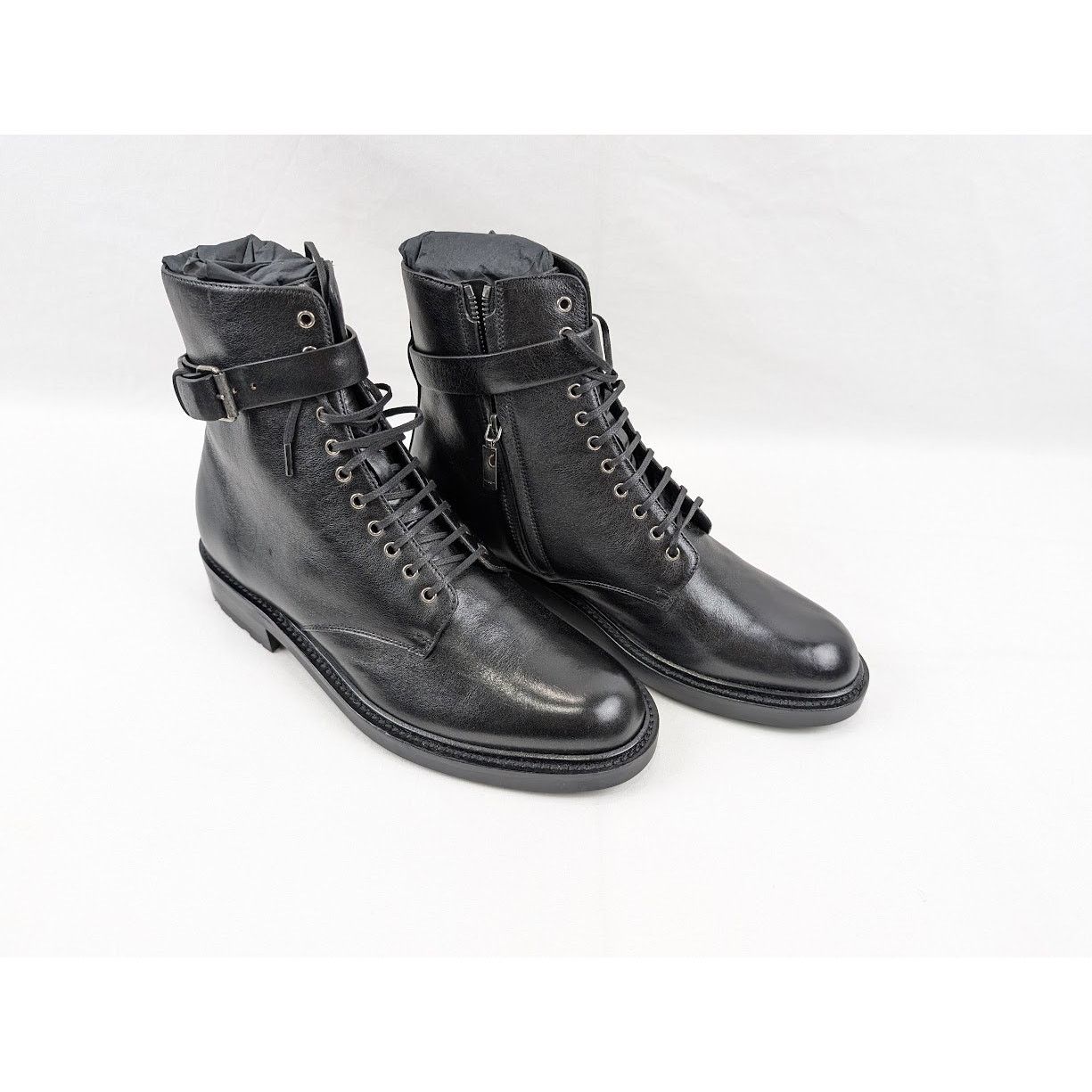 Saint Laurent Paris o1rshd1 Army 20 Buckle Boots in Nero Size US 8 / EU 41 - 12 Thumbnail