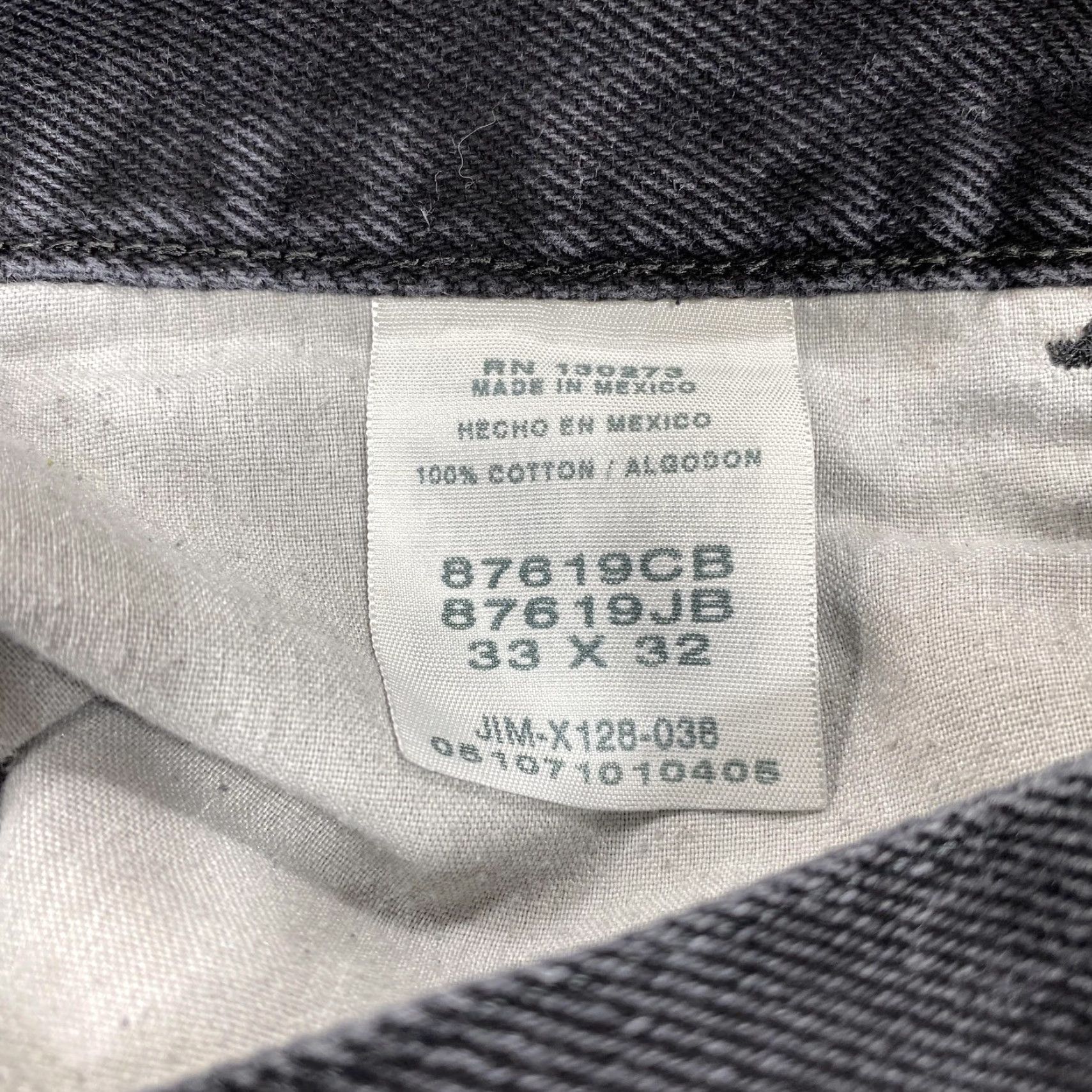 Vintage Rustler Jeans Mens 32x31 Black Straight Regular Fit Charcoal Wash 87619JB Size US 32 / EU 48 - 5 Thumbnail